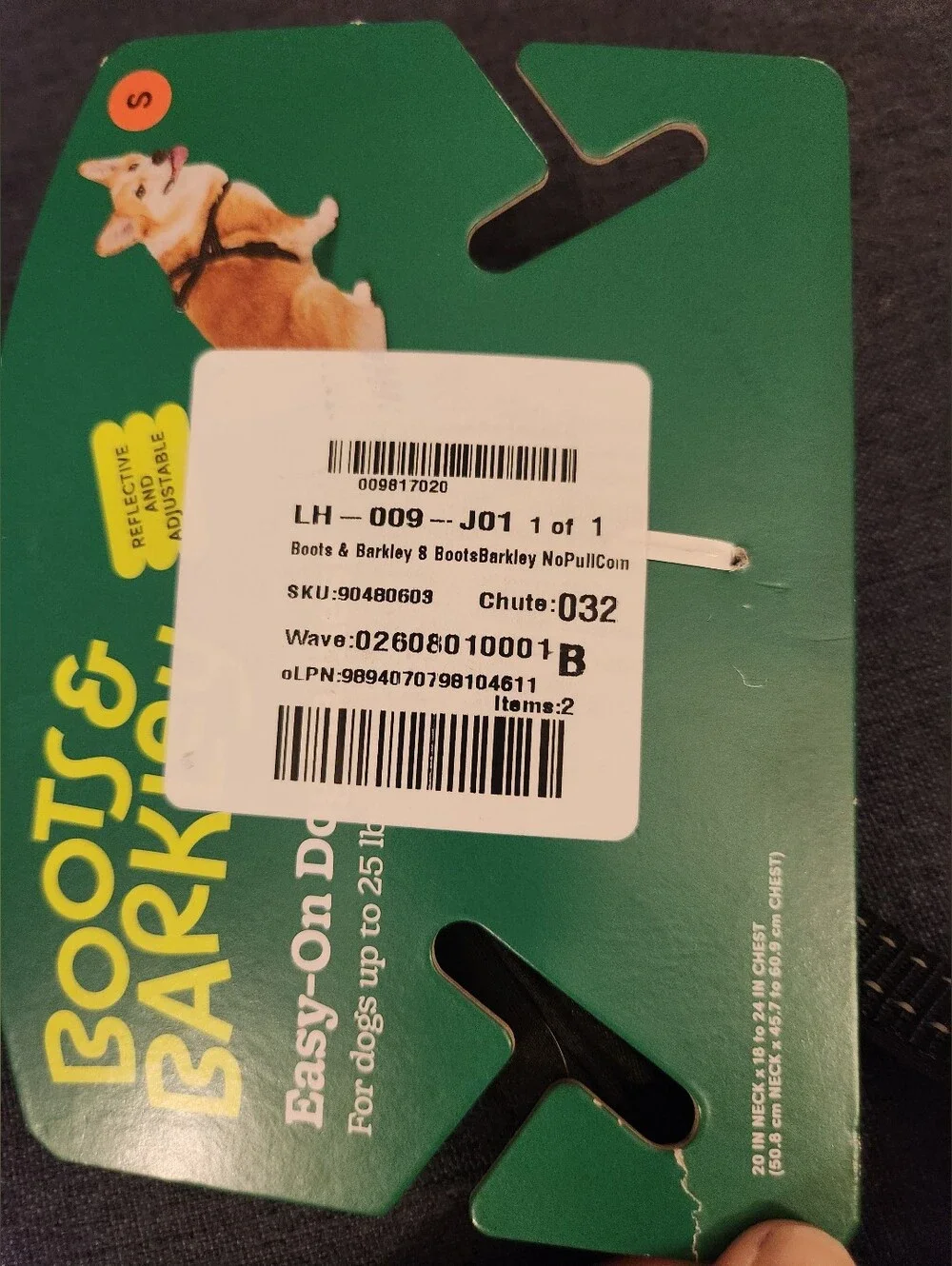 NEW Boots & Barkley Dog Harness - Size Small